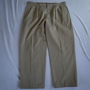 Vtg Polo Ralph Lauren 38x30 Khaki Cotton Pleated Twill Mens Chino Pants